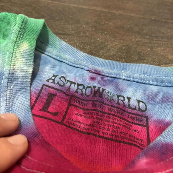 Travis Scott Tie Dye Astro World T Shirt Large - Picture 5 of 5